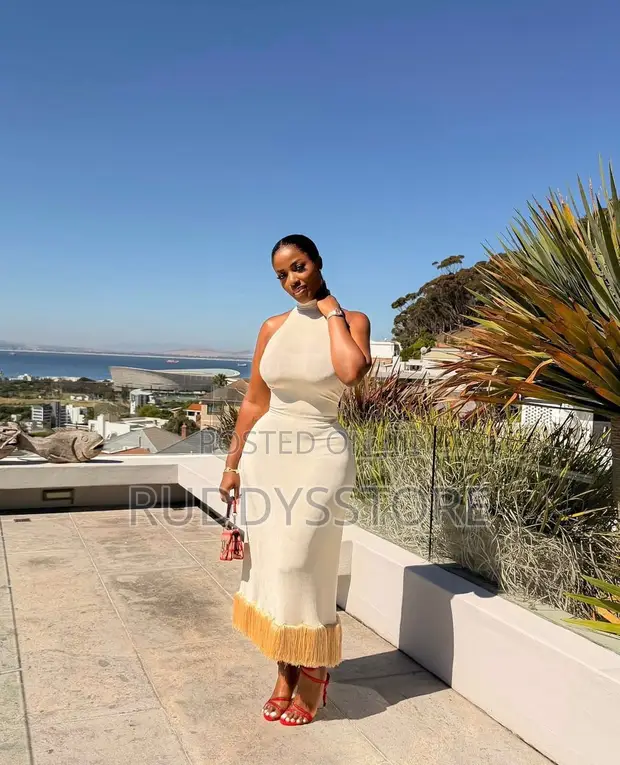 backless party dresses Jaded London Lavinia Fringe Dress in Metallic Gold