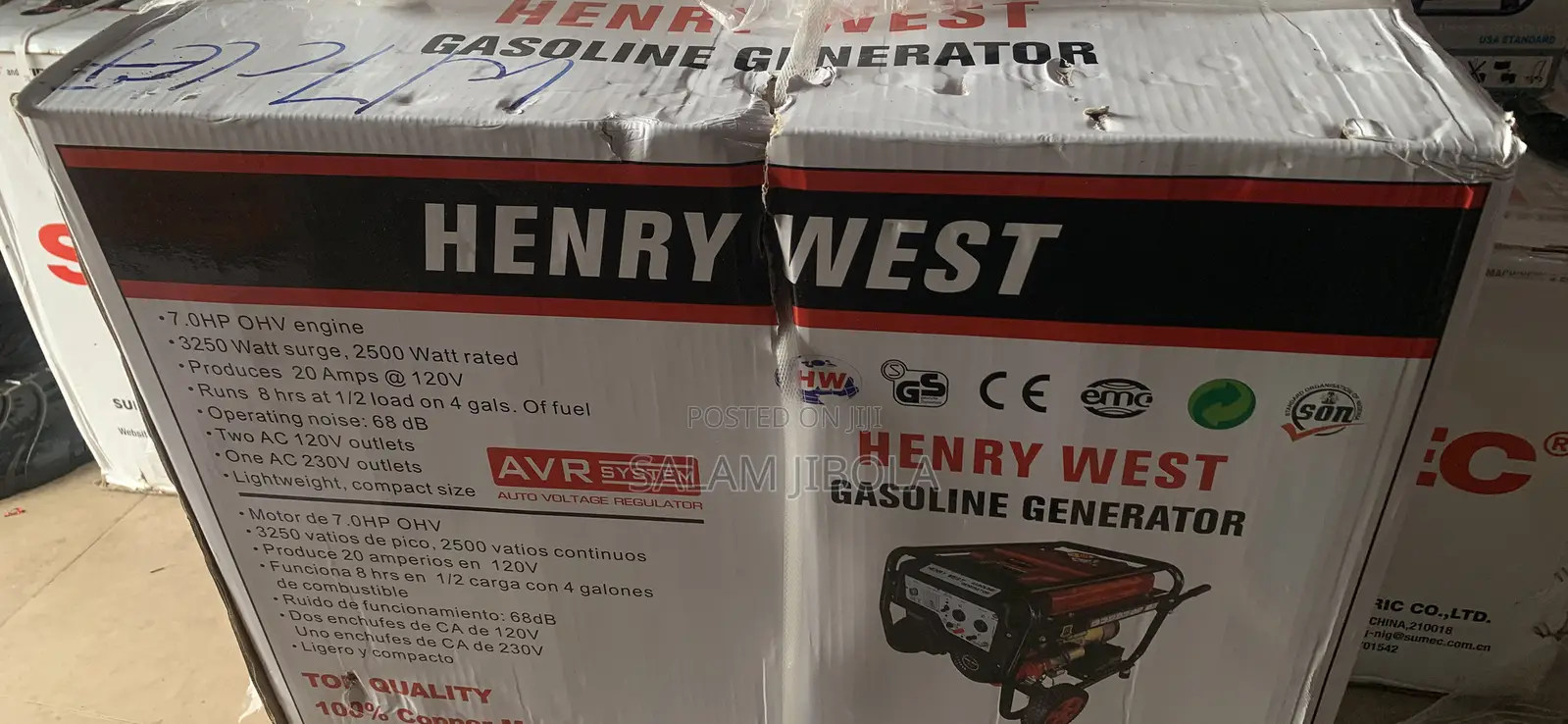 Henry West Gasoline Generator