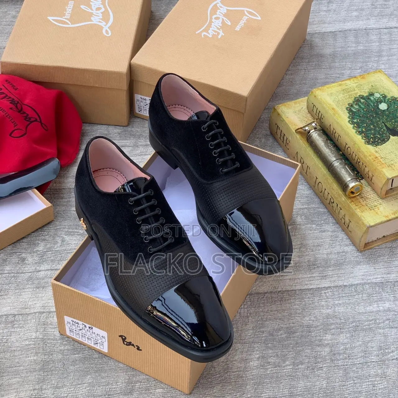 Original Christian Louboutin Patent Leather Brogue Shoes
