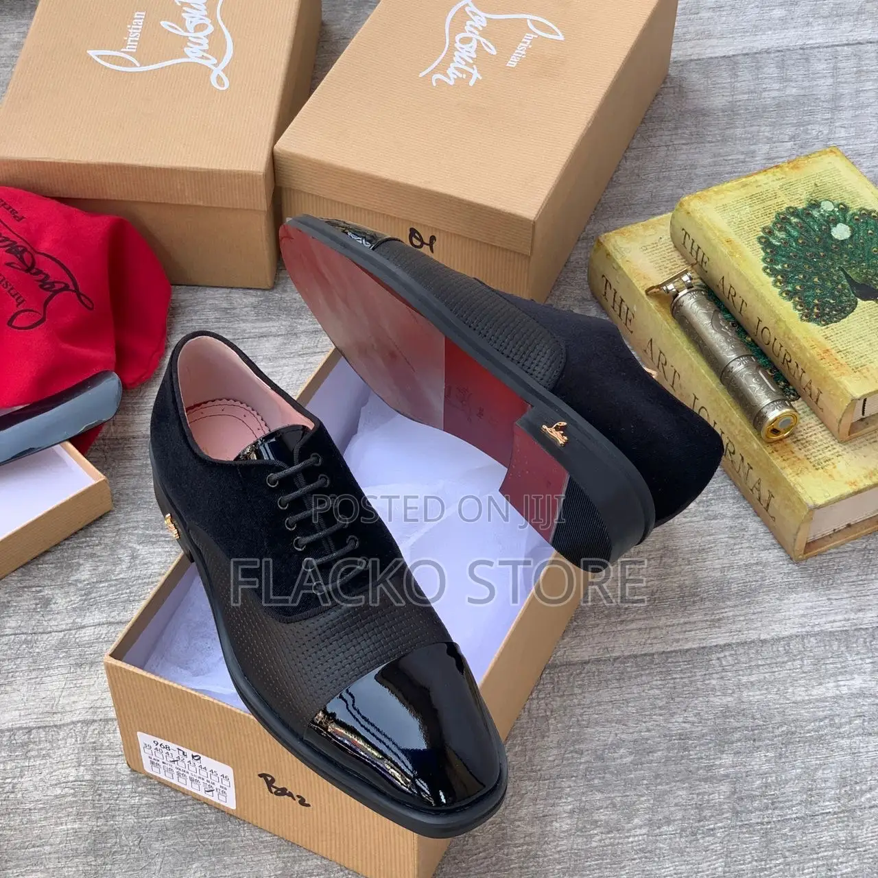 Original Christian Louboutin Patent Leather Brogue Shoes