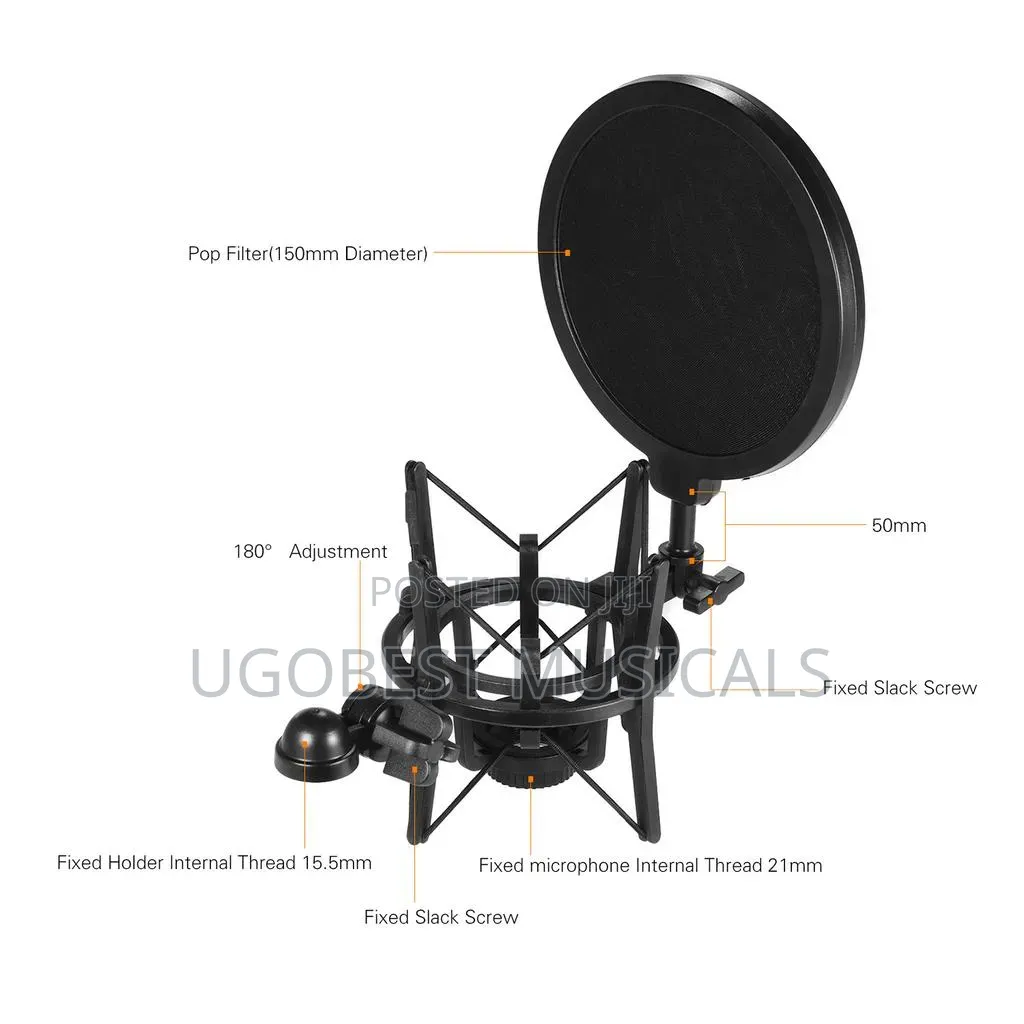 Integrated Shockmount With Pop Filter