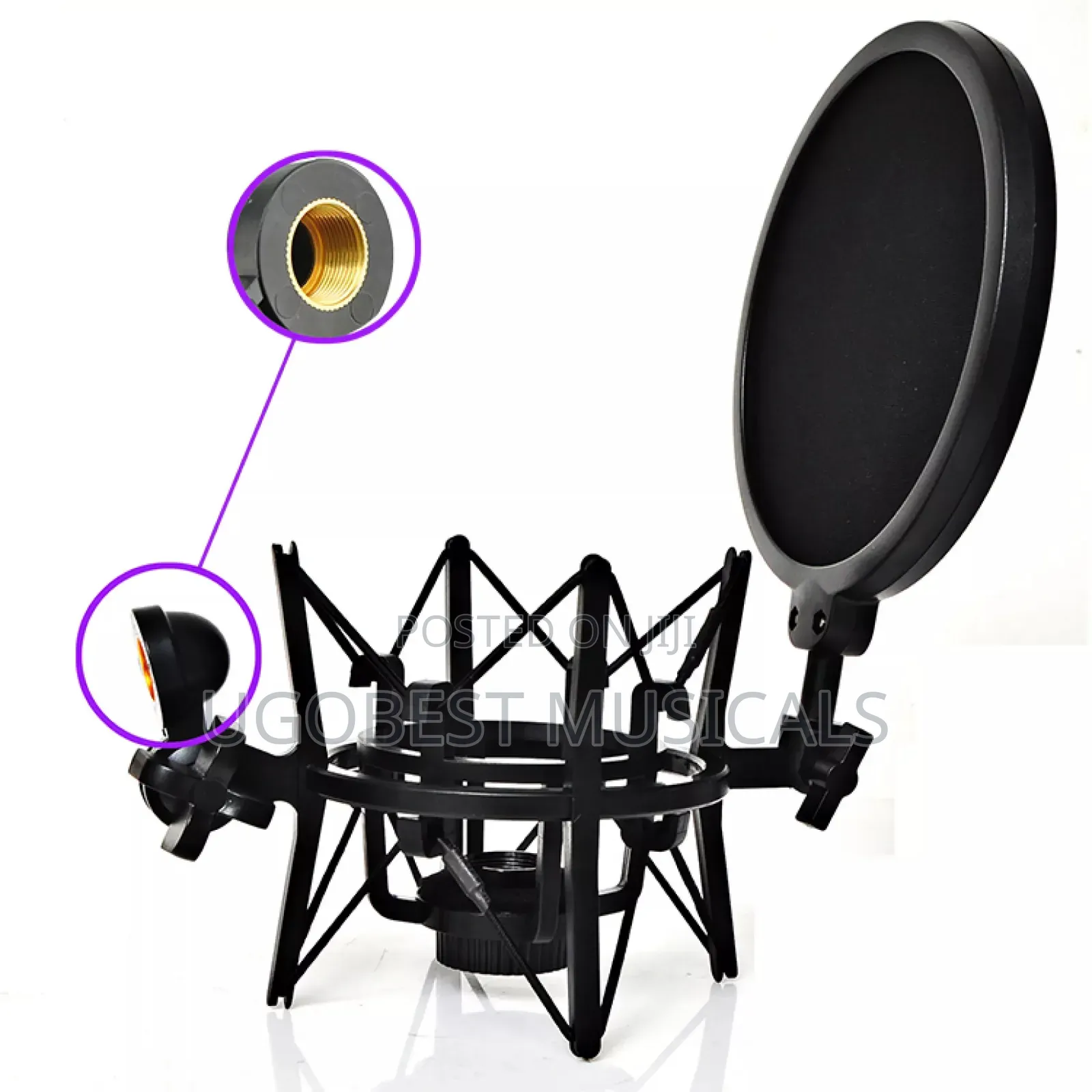 Integrated Shockmount With Pop Filter