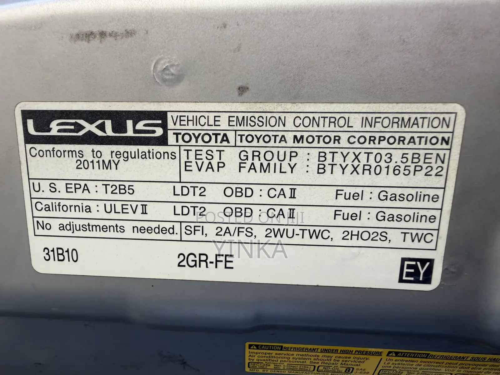 Lexus RX 2011 Silver