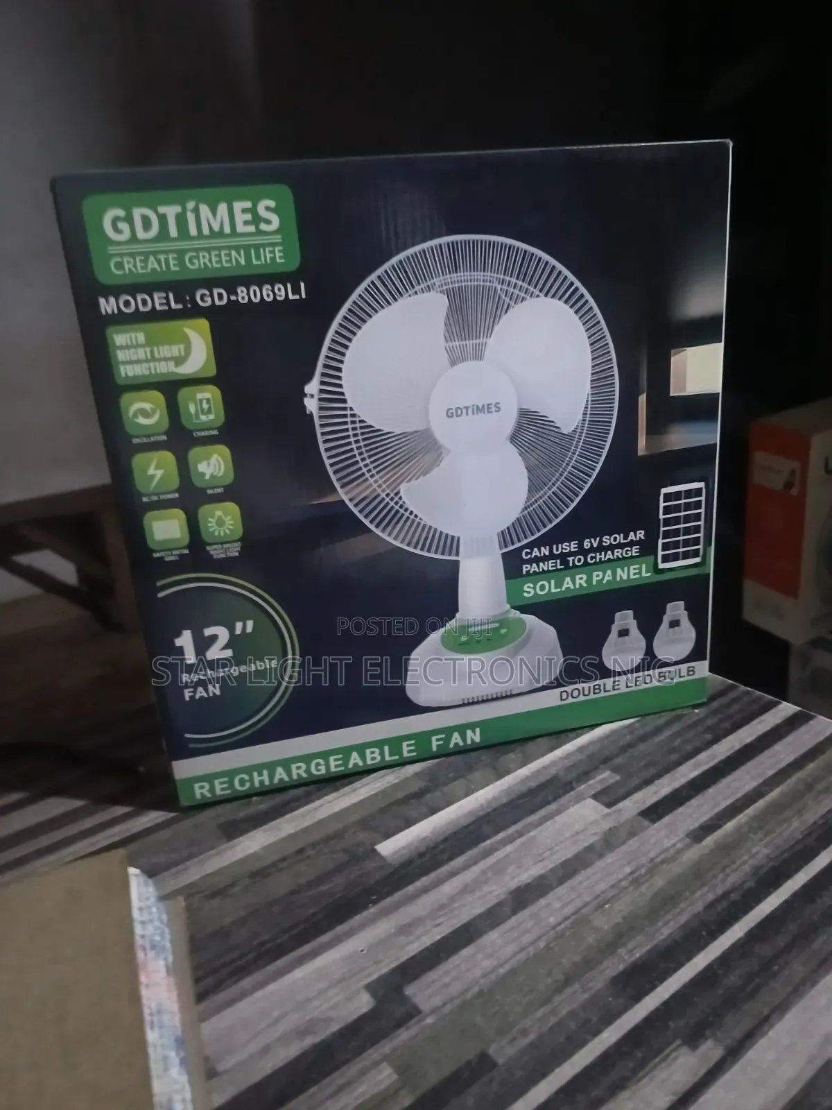 Solar Table Fan Gdtimes