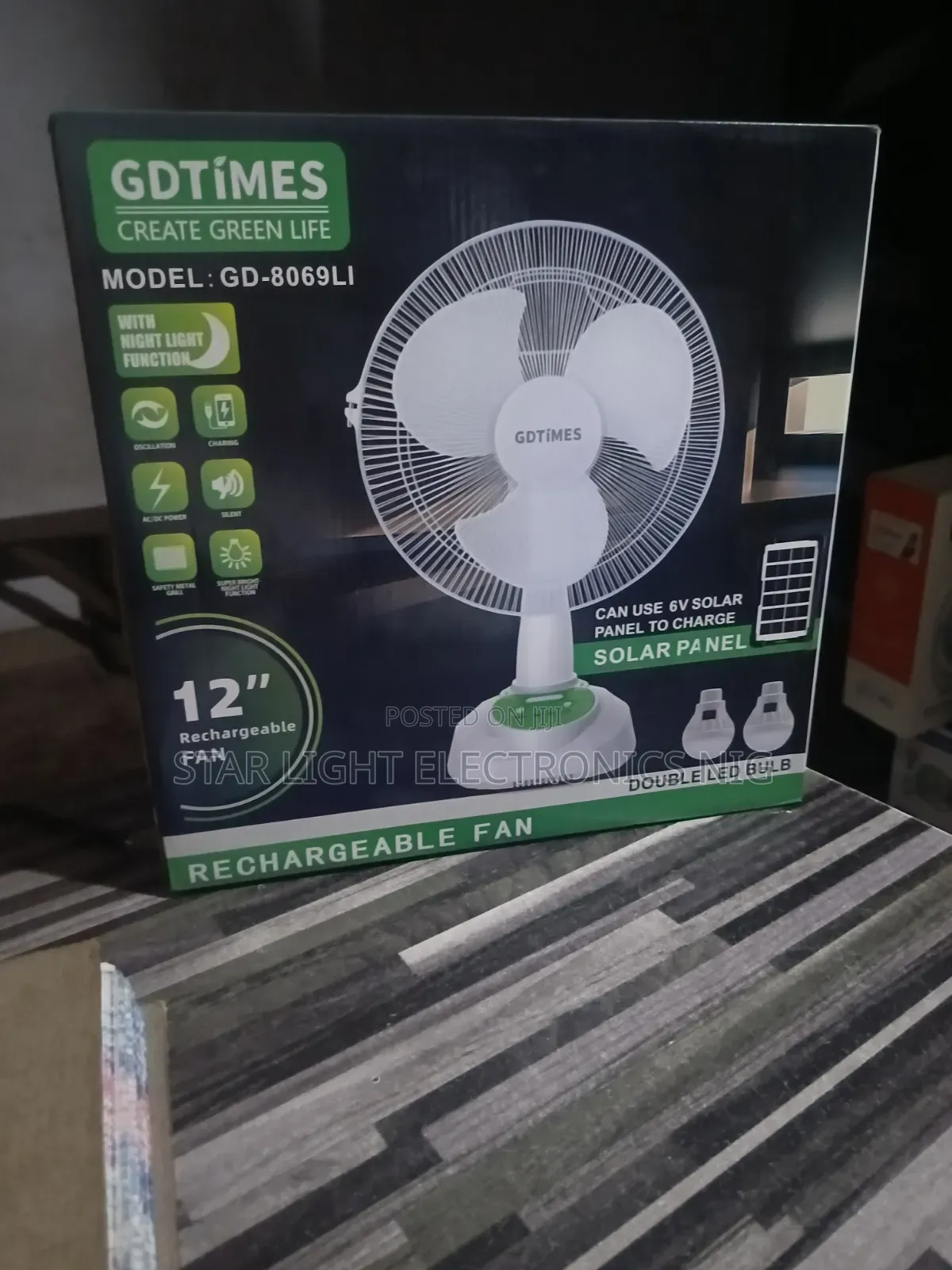 Solar Table Fan Gdtimes