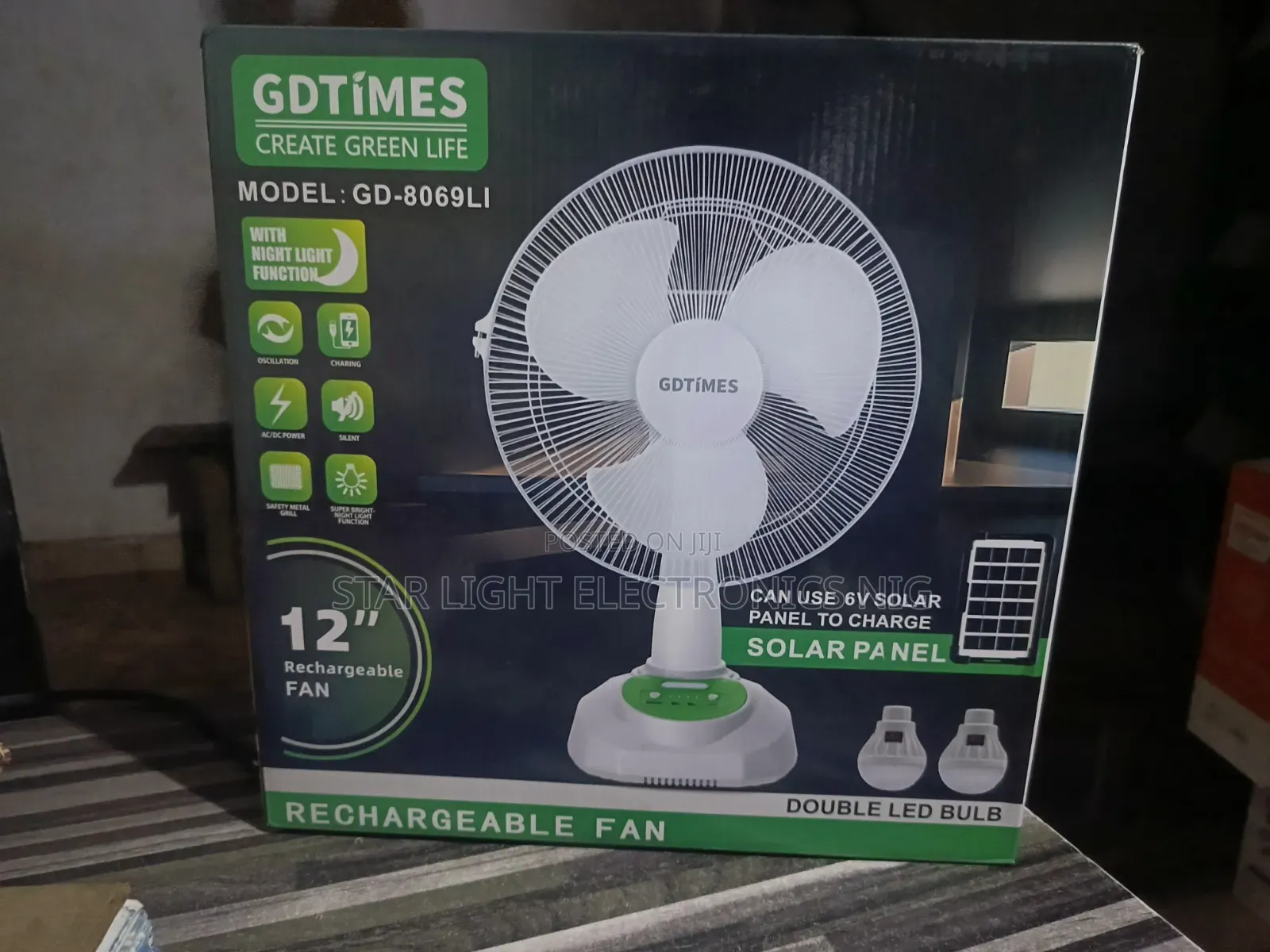 Solar Table Fan Gdtimes