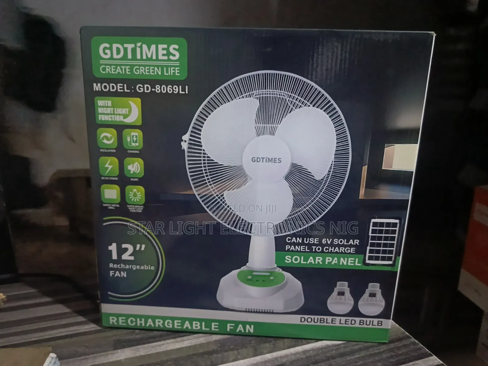 Solar Table Fan Gdtimes