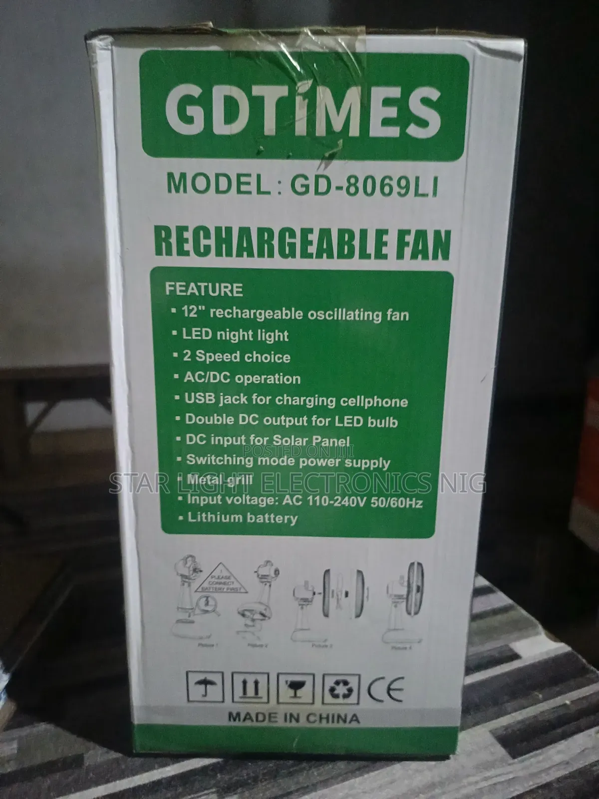 Solar Table Fan Gdtimes