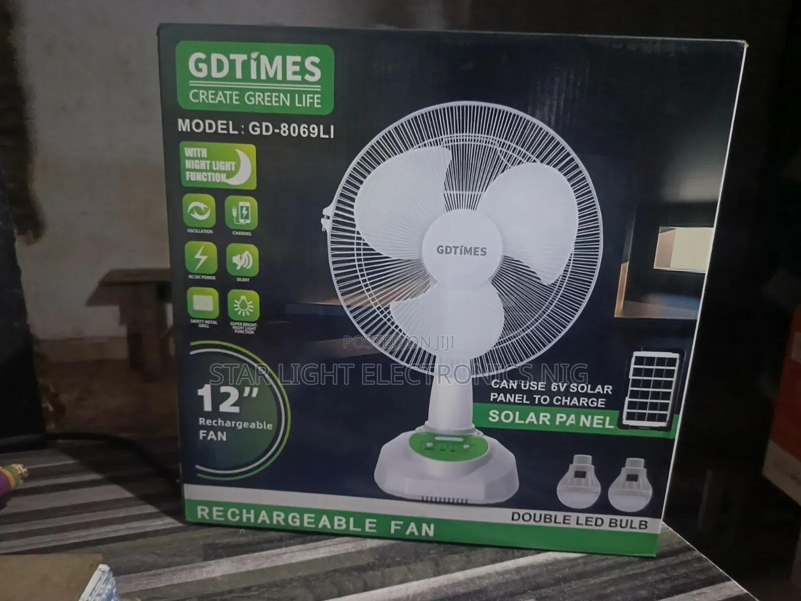 Solar Table Fan Gdtimes