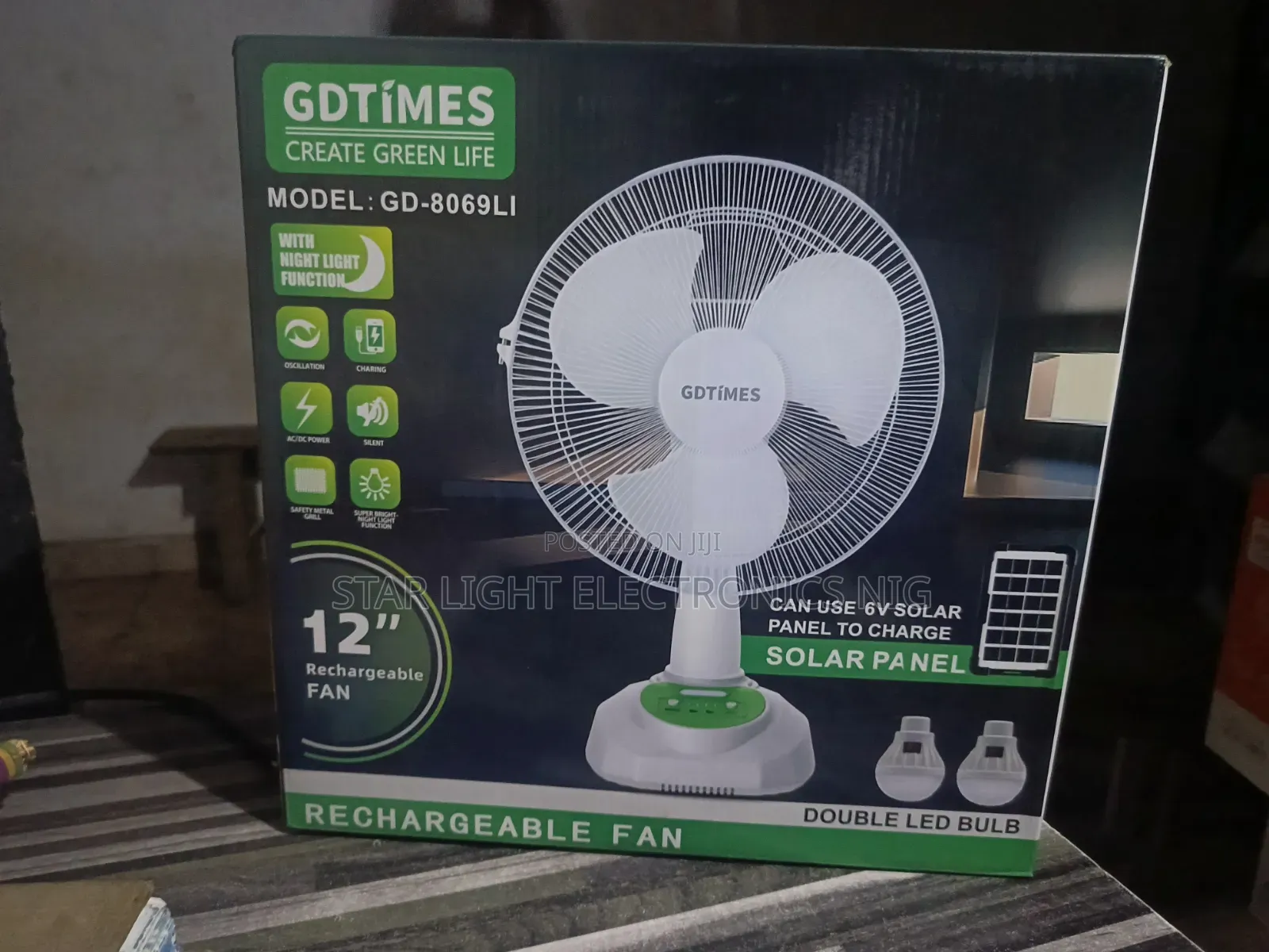 Solar Table Fan Gdtimes