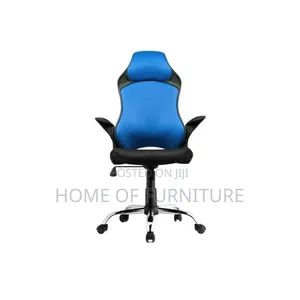 Blue Ergonomic Mesh Office Chair–Breathable, Swivel, Height Adjustable