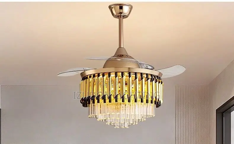 Luxury Fan Crystal Led Chandelier