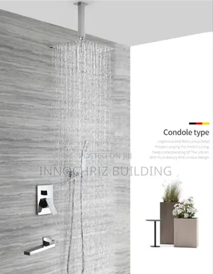 Conduit Shower With Ceiling Shower Head