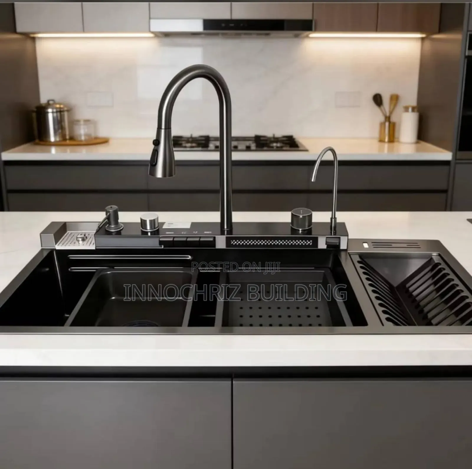 Kitchen Sink With Plate Racks