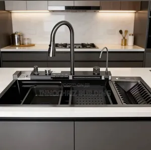 Kitchen Sink With Plate Racks