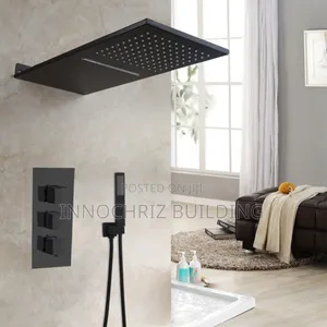 Black Conduit Shower (Rainfall)