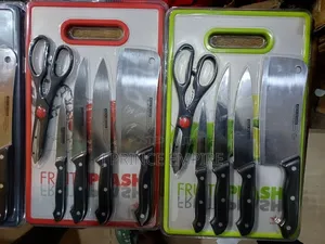 Steel Sharp Kitchen Knife Set With Chopping Board