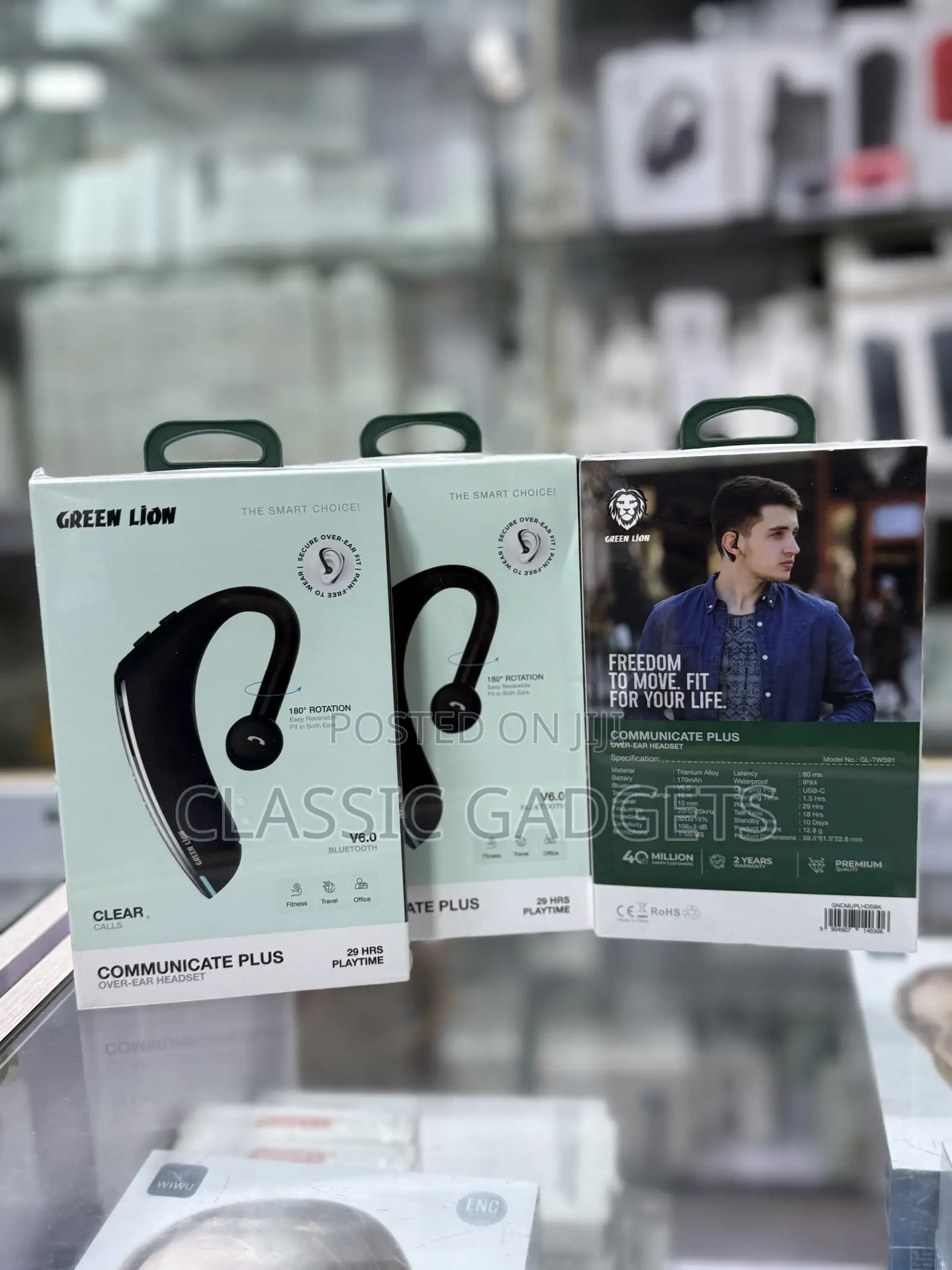 Green Lion Communicate Plus Wireless Headset - Black