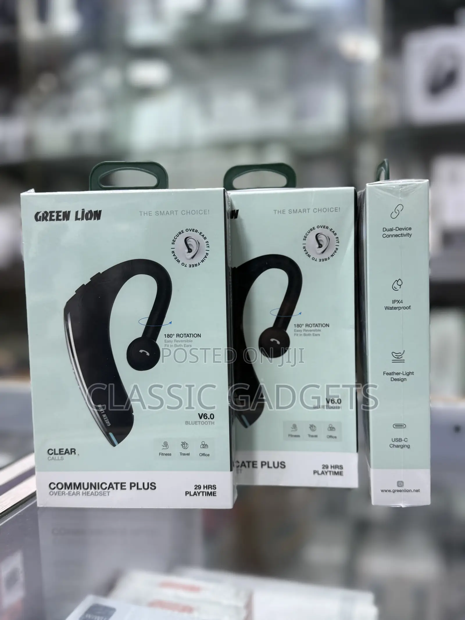 Green Lion Communicate Plus Wireless Headset - Black