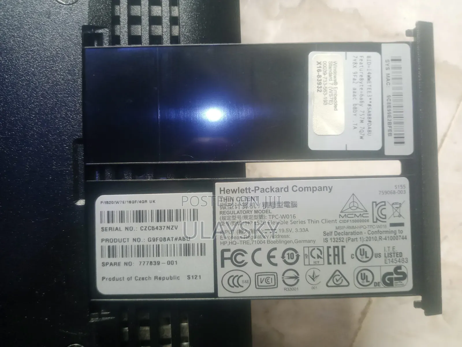 Desktop Computer HP t730 4GB Intel eMMC 16 GB