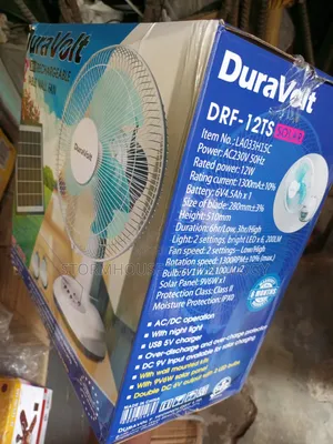 Standard Solar Rechargeable Table Fan