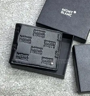 Mont Blanc Quality Luxury Men Genuine Leather Wallet