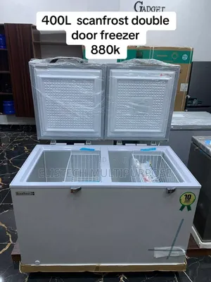 Scanfrost 400l Double Door Chest Freezer.