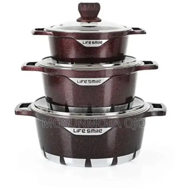 Large Capacity Granite Coated Cookware Set - 40/36/32