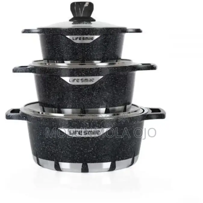 Large Capacity Granite Coated Cookware Set - 40/36/32