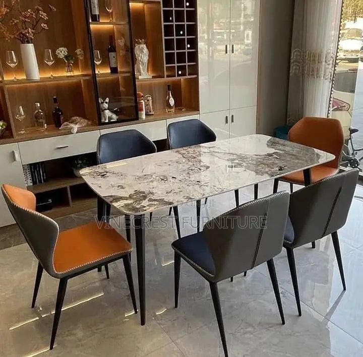 6 Seater Dinning Set Marble
