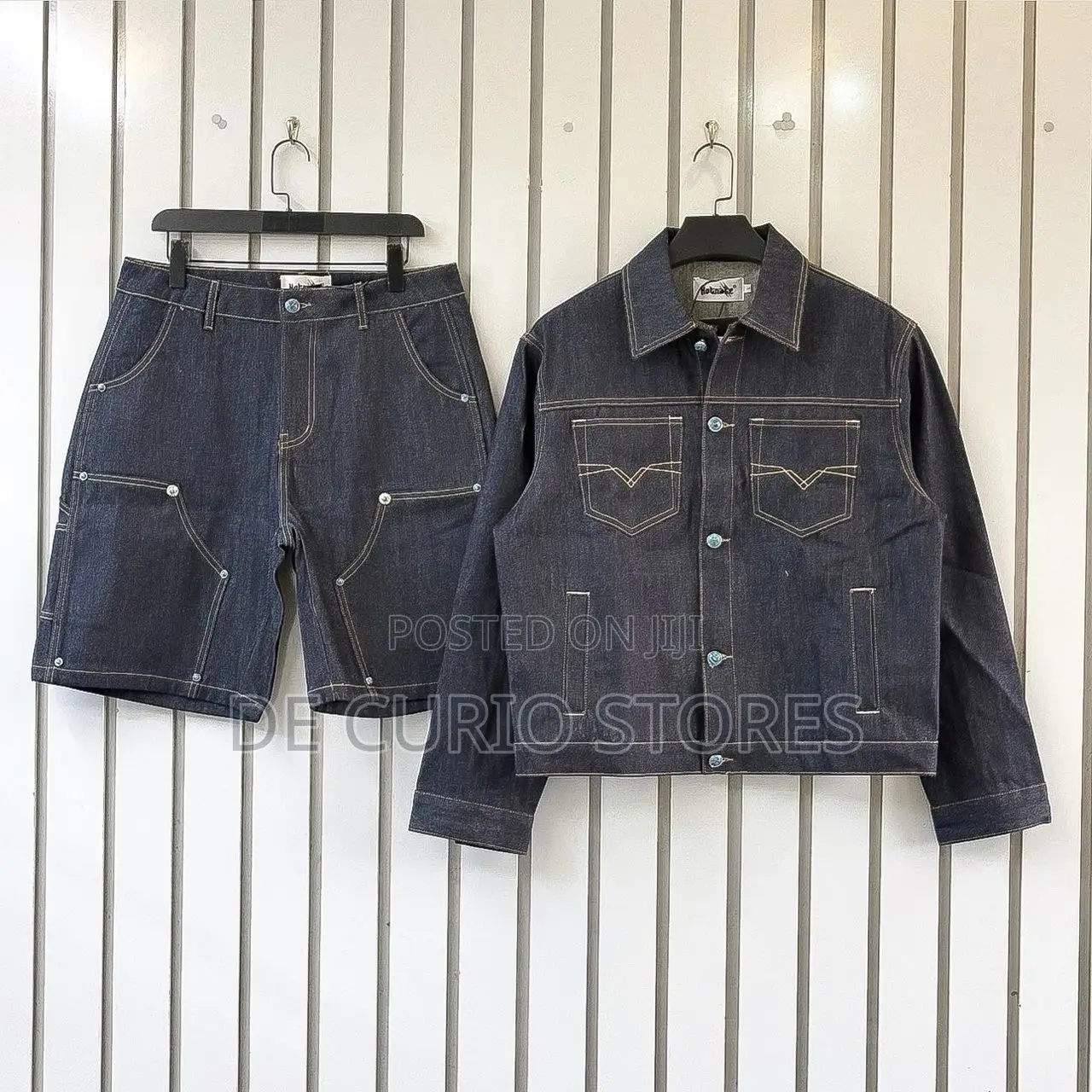 Multi Pocket Carpenter Denim Short and Carpenter Denim Jacket
