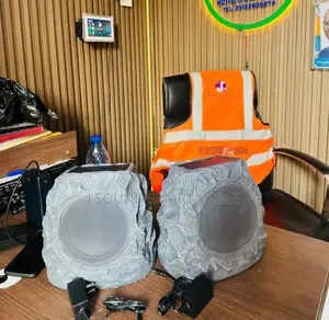 Rock Outdoor Speaker With Solar Panels and Bluetooth Wireless