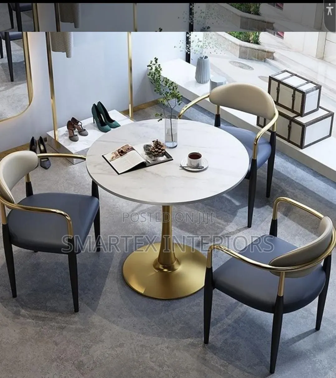 Round Marble Top Table With Chairs