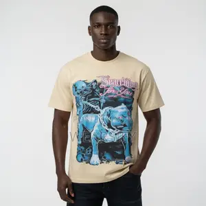 Searching for You Grim Reaper Pitbull Cream T-Shirt