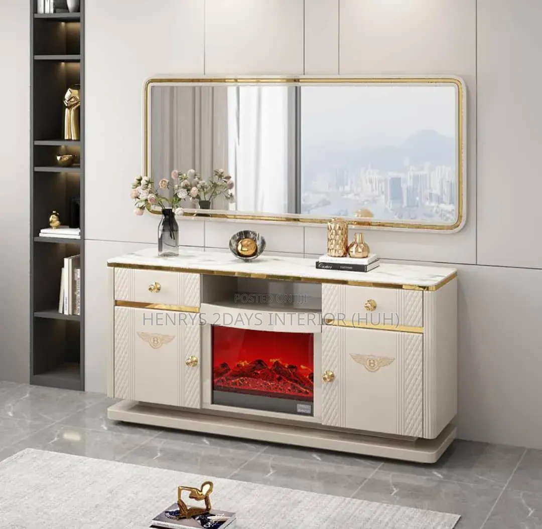 Tv Stand With Fire Flame