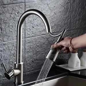 Black Full Out Sink Mixer Tap