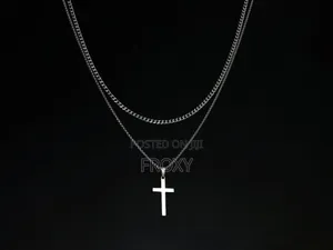 Silver Layered Cross Necklace