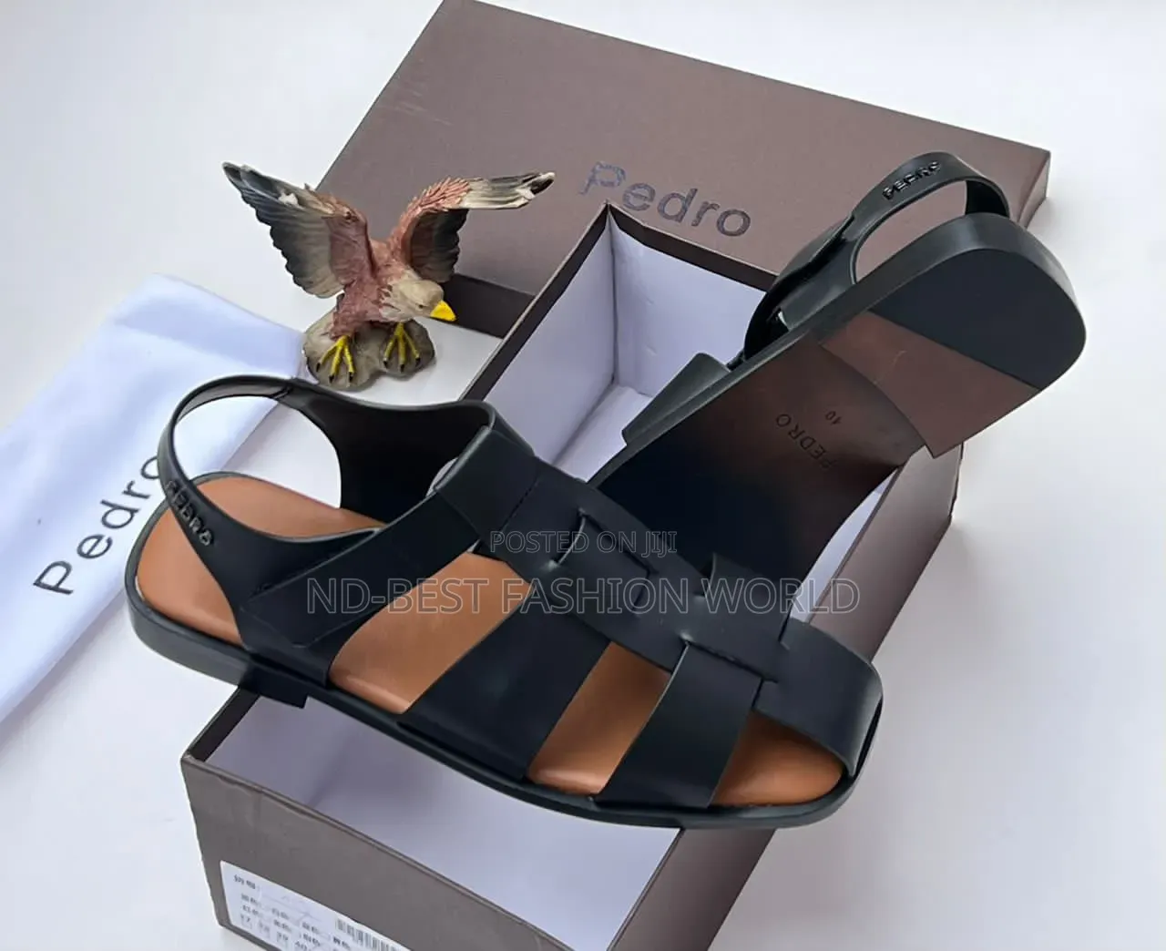 Black Leather Sandals