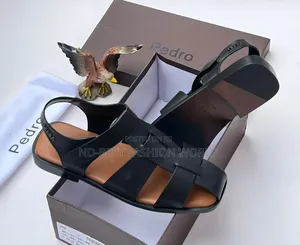 Black Leather Sandals