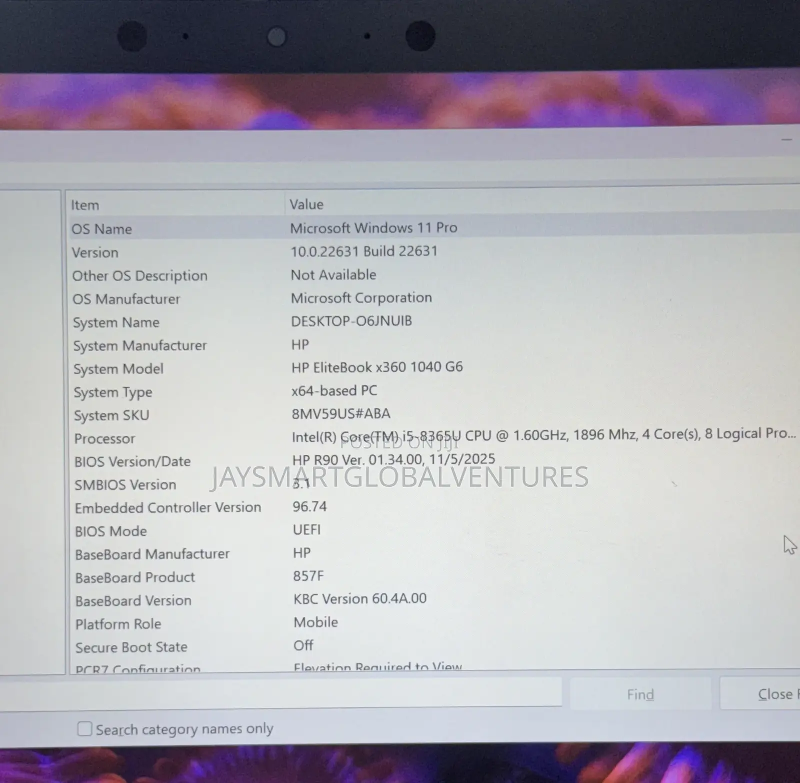 Laptop HP EliteBook 1040 G6 16GB Intel Core i5 SSD 256GB