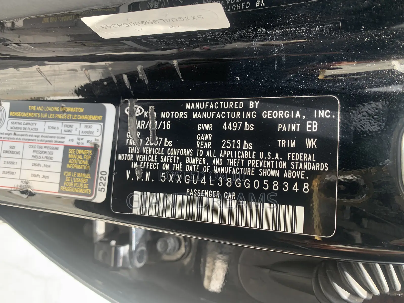 Kia Optima 2016 Black