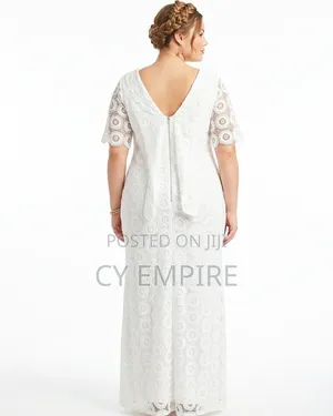 Timeless Elegant Pure White Guipure Lace Dress