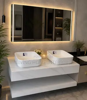 Marble Double Wash Hand Cabinet Basin 70 X 120cm