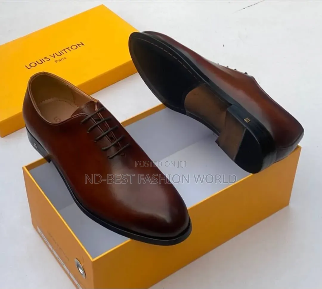 Brown Leather Flat Shoes