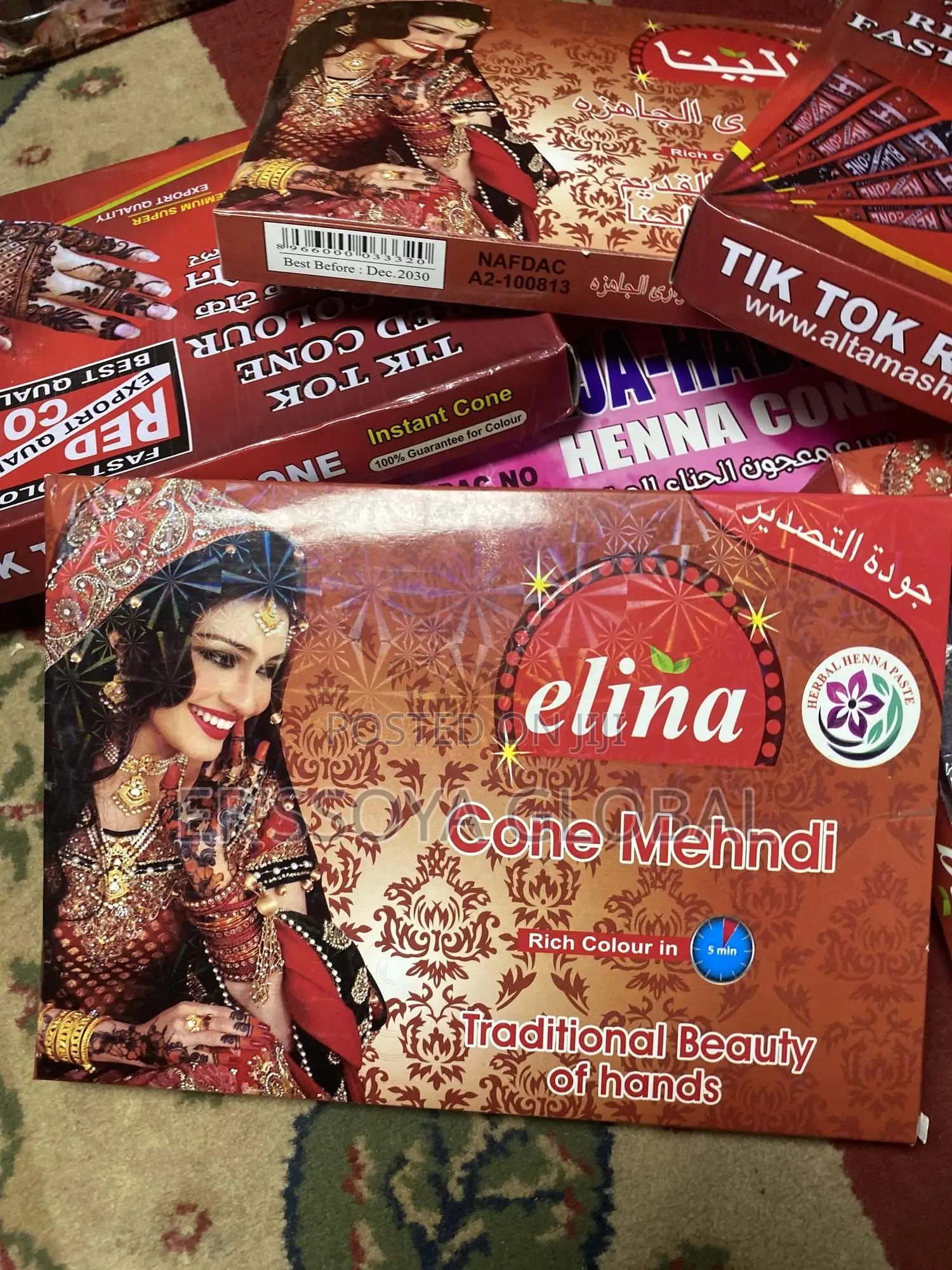 Red Henna Cones