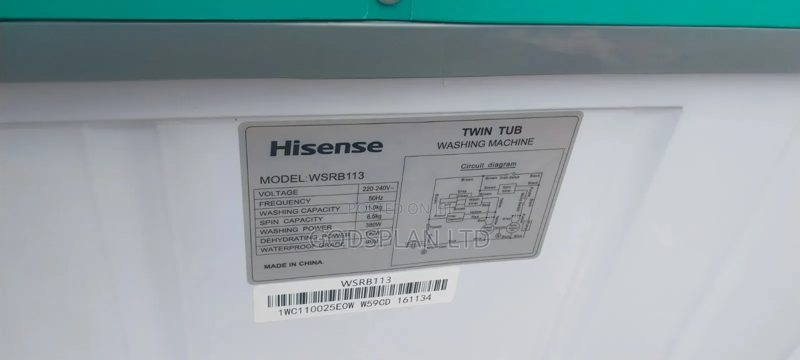 Hisense 11kg Washing Machine
