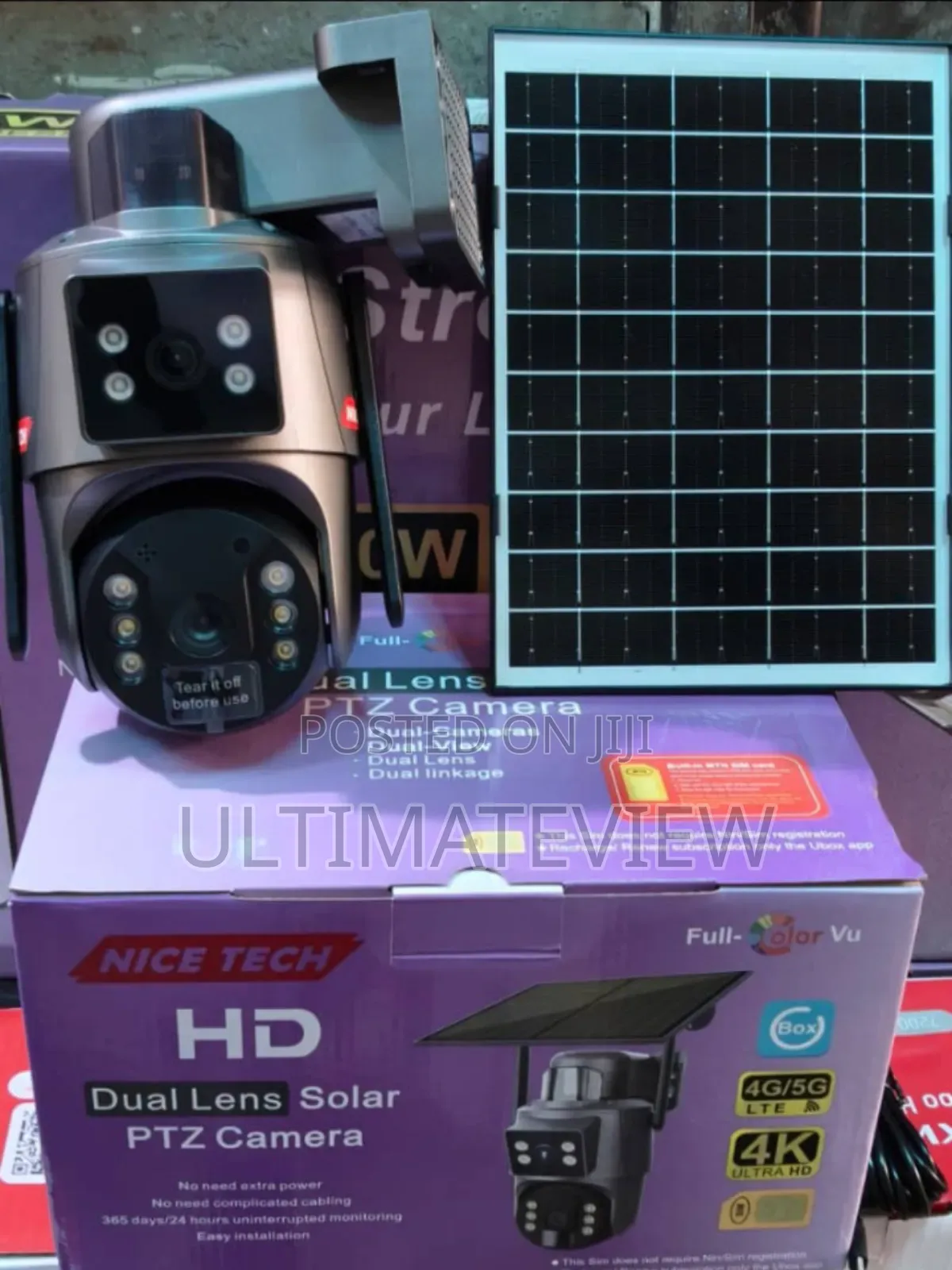 Ubox Dual Lens Solar CCTV Camera 4g