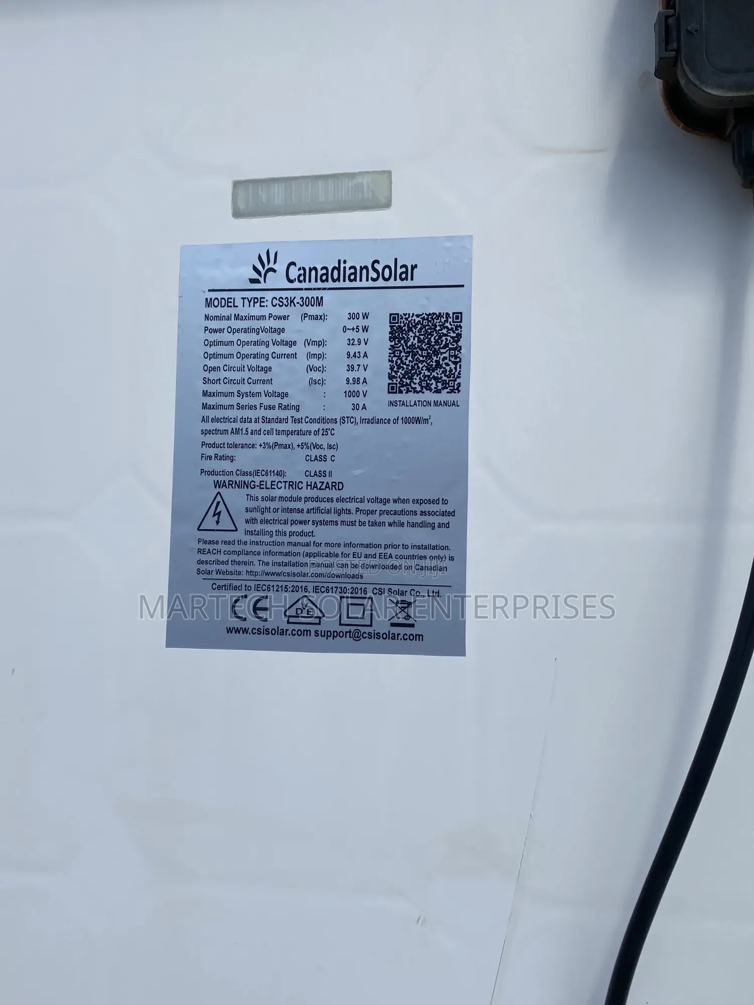 300w Canadian Solar Panel Monocrystalline