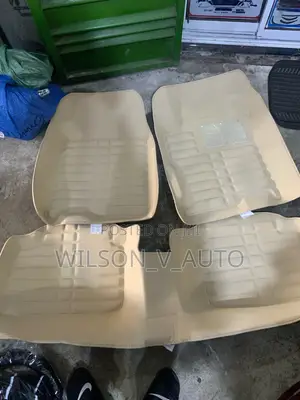 Premium 5d Waterproof Leather Floor Mats - Set of 3 (Beige)