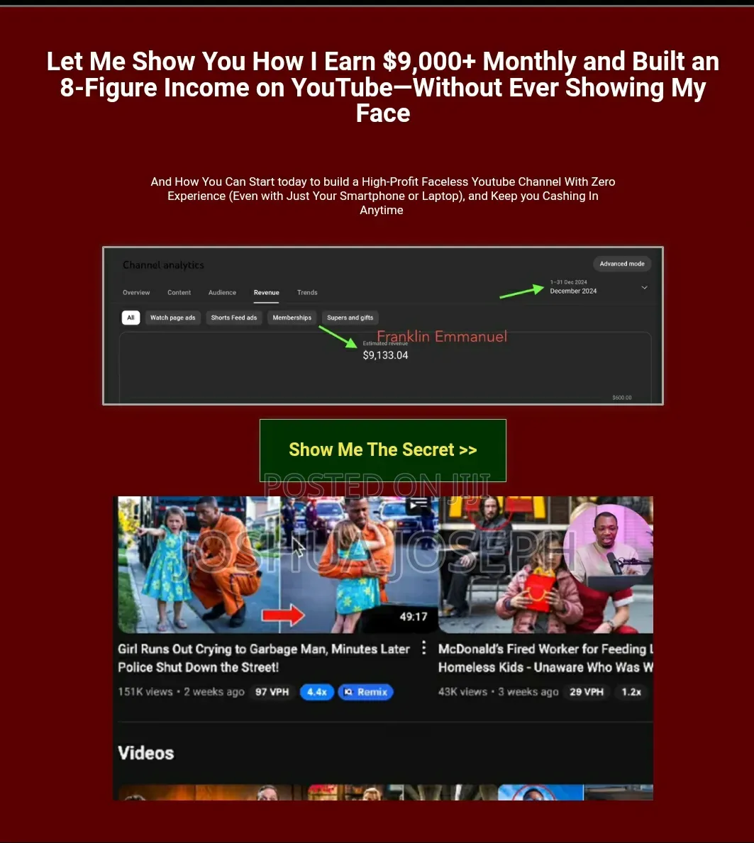 Youtube Faceless Acceleration Program